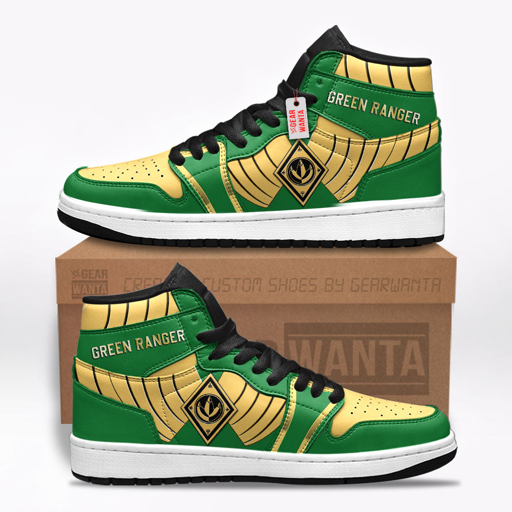 Green Ranger Mighty Morphin Power Rangers J1 Shoes Custom Sneakers TT12-Gear Wanta