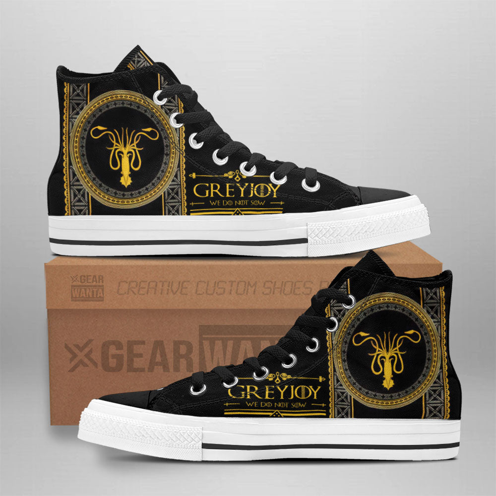 Greyjoy Game Of Thrones High Top Shoes Custom For Fans
