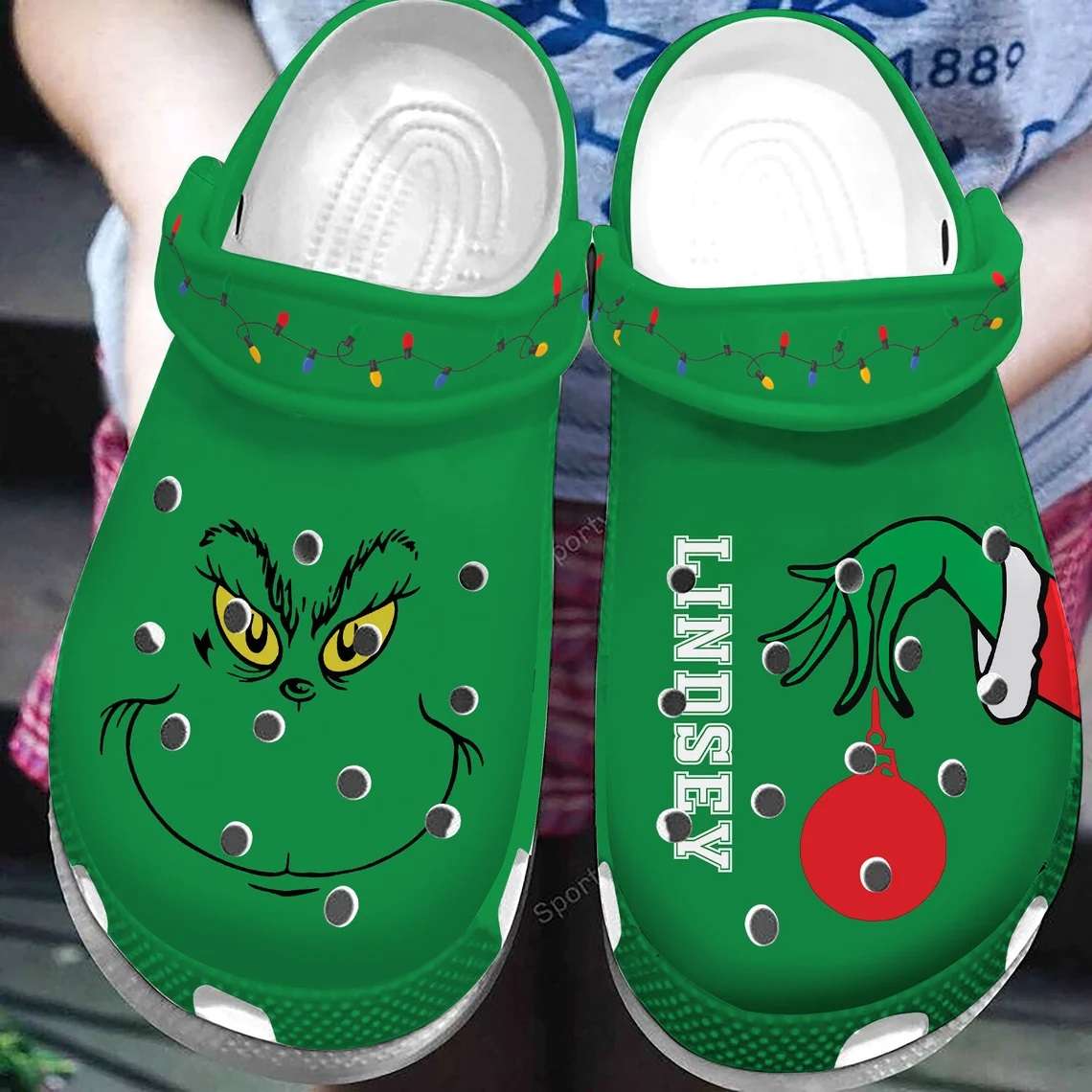 Grinch Christmas Ball Custom Name Clogs Shoes-gearwanta.com