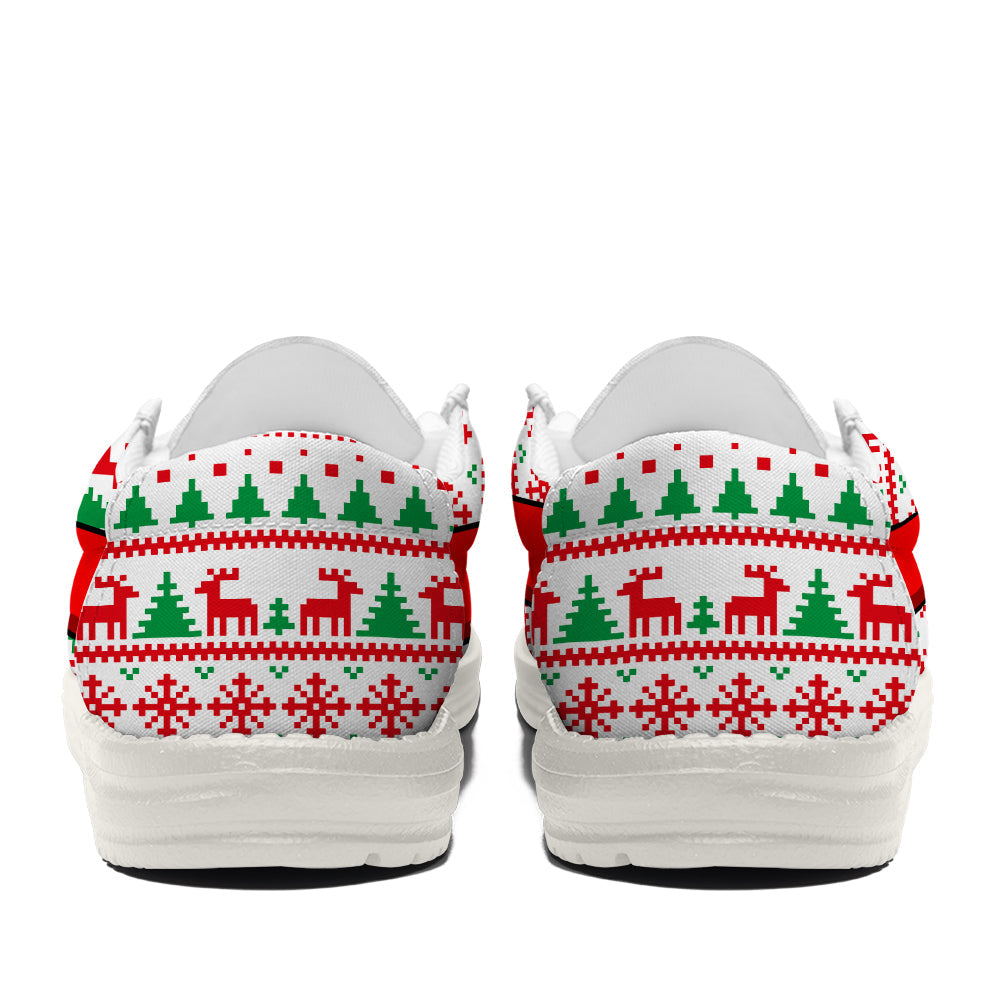 Grinch Christmas Ugly Canvas Loafer Shoes-gearwanta.com