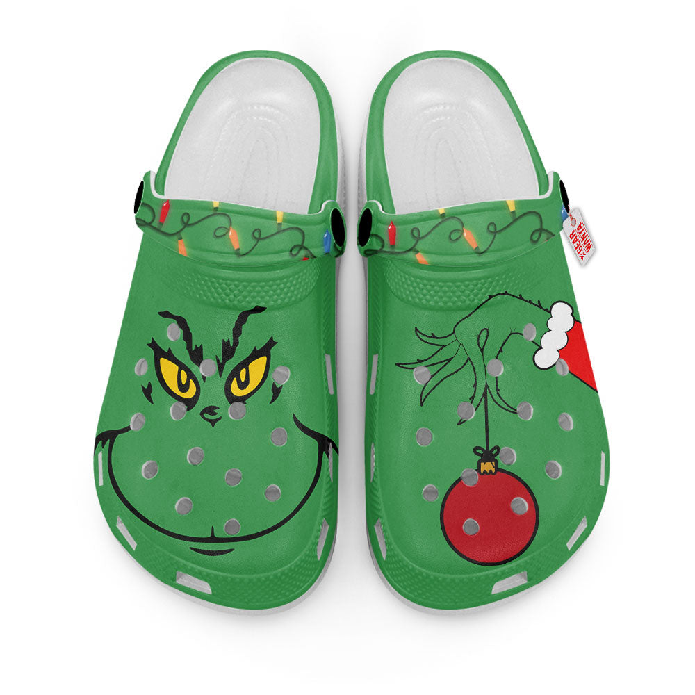 Grinch Clogs Grinch Clog Shoes Custom Christmas Light Style