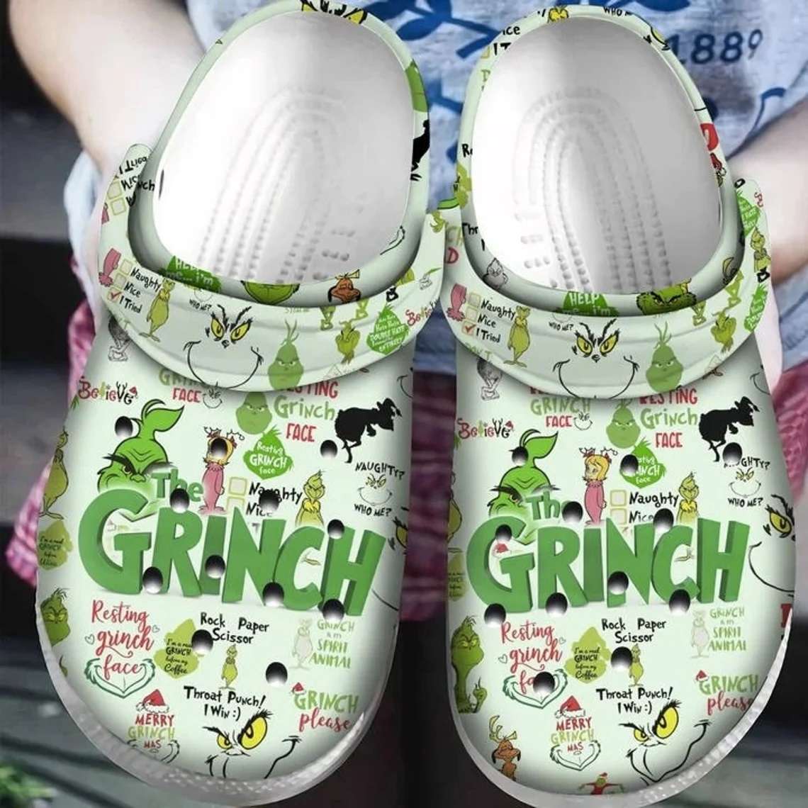 The Grinch Pattern Clogs Shoes-gearwanta.com