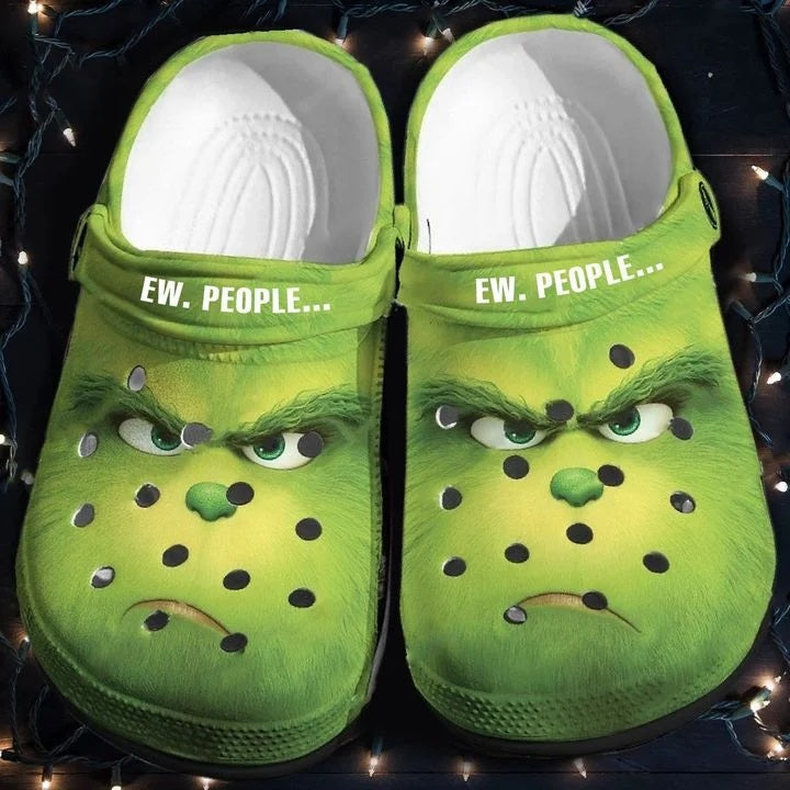 Ew People Grinch Christmas Clog Shoes-gearwanta.com