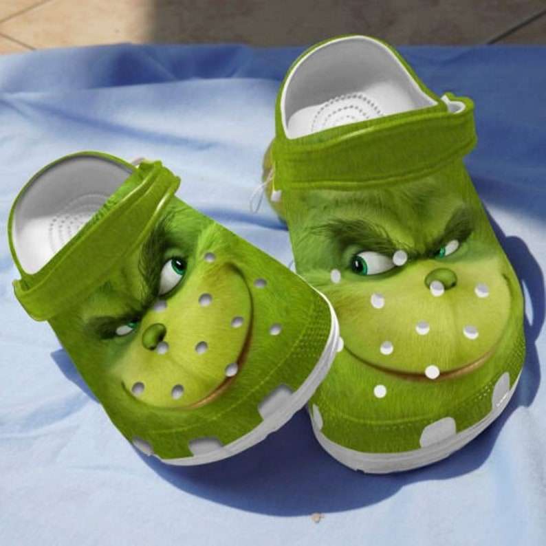 The Grinch Face Smile Christmas Clogs Shoes-gearwanta.com