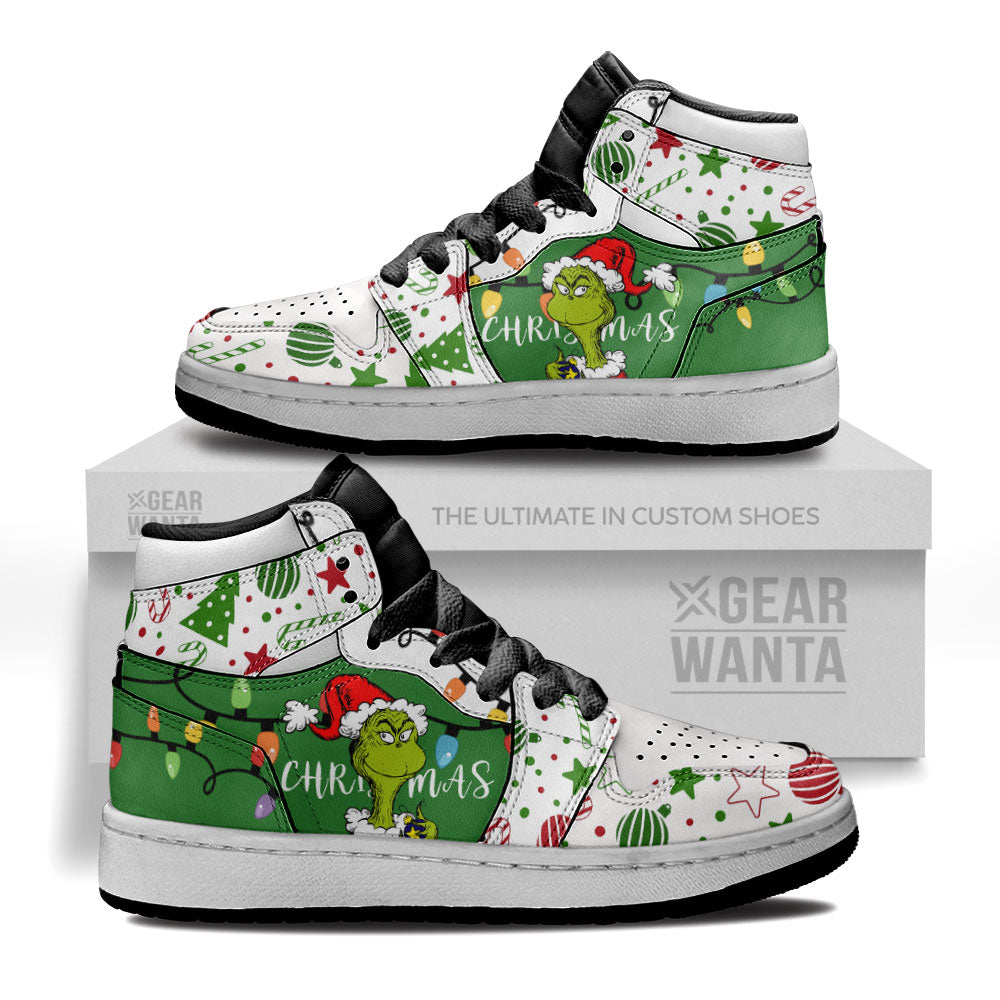 Grinch Kid Sneakers Custom For KidsGear Anime