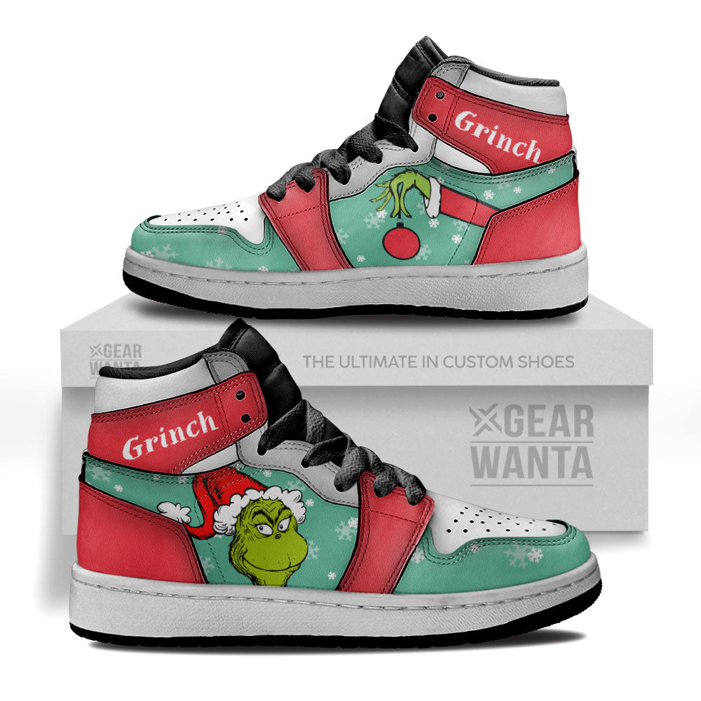 Grinch Kid Sneakers Custom For KidsGear Anime