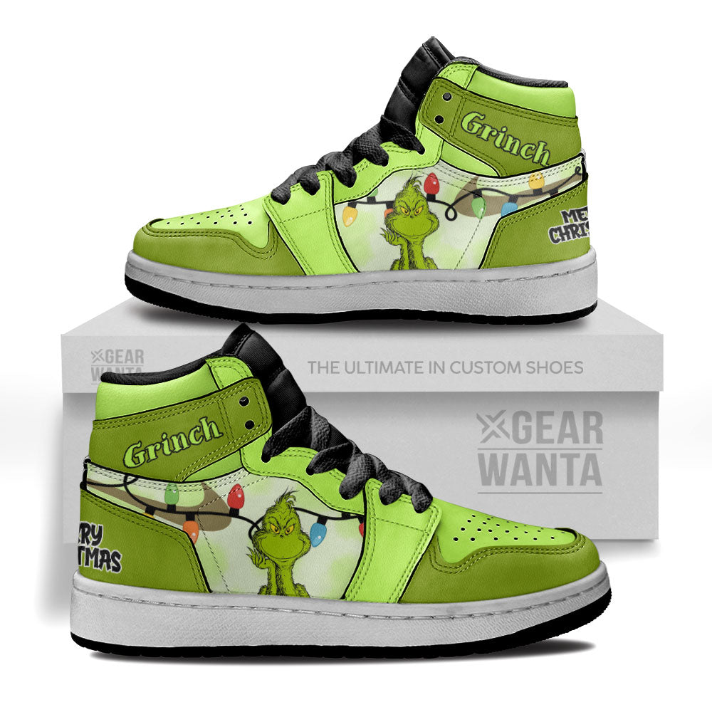 Grinch Kid Sneakers Custom For KidsGear Anime