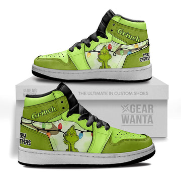 Grinch Kid Sneakers Custom For KidsGear Anime