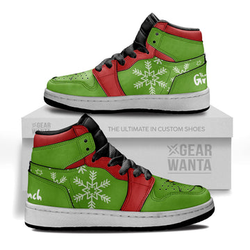 Grinch Kid Sneakers Custom For KidsGear Anime