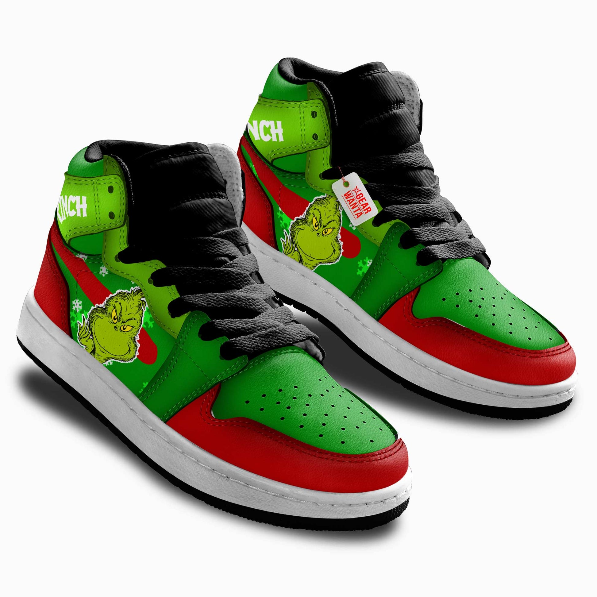 Grinch Kid Sneakers Custom For KidsGear Anime