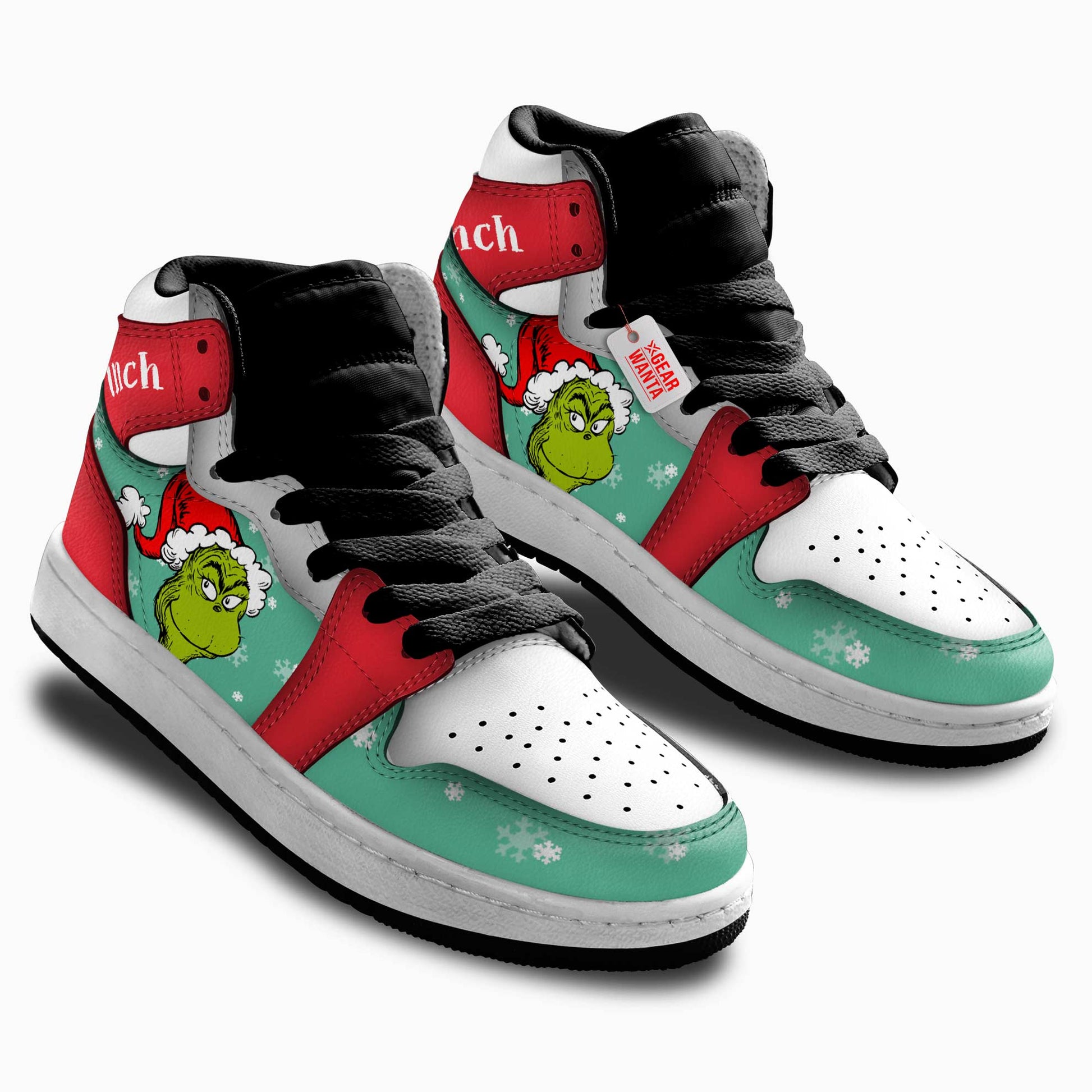 Grinch Kid Sneakers Custom For KidsGear Anime