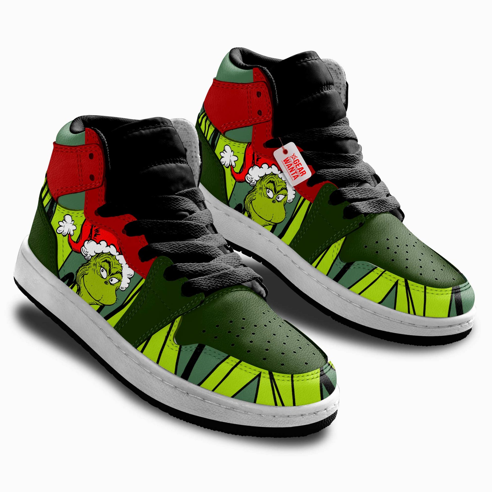 Grinch Kid Sneakers Custom For KidsGear Anime