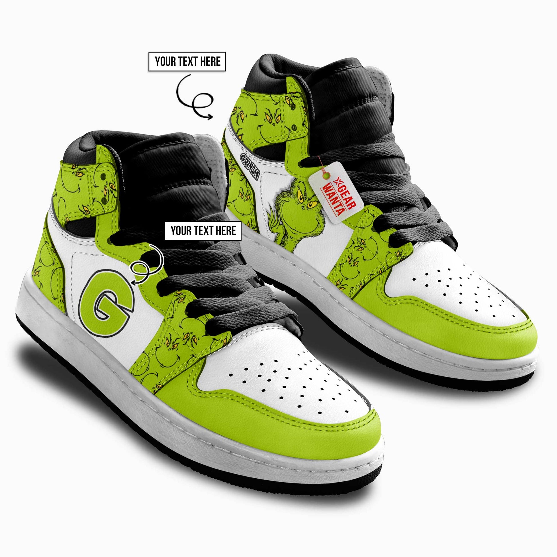 Grinch Kid J1s Sneakers Cartoon Collection - Gearwanta.com