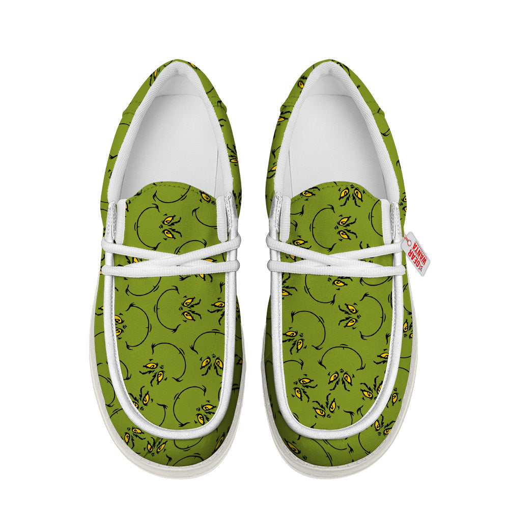 Grinch Pattern Canvas Loafer Shoes-gearwanta.com