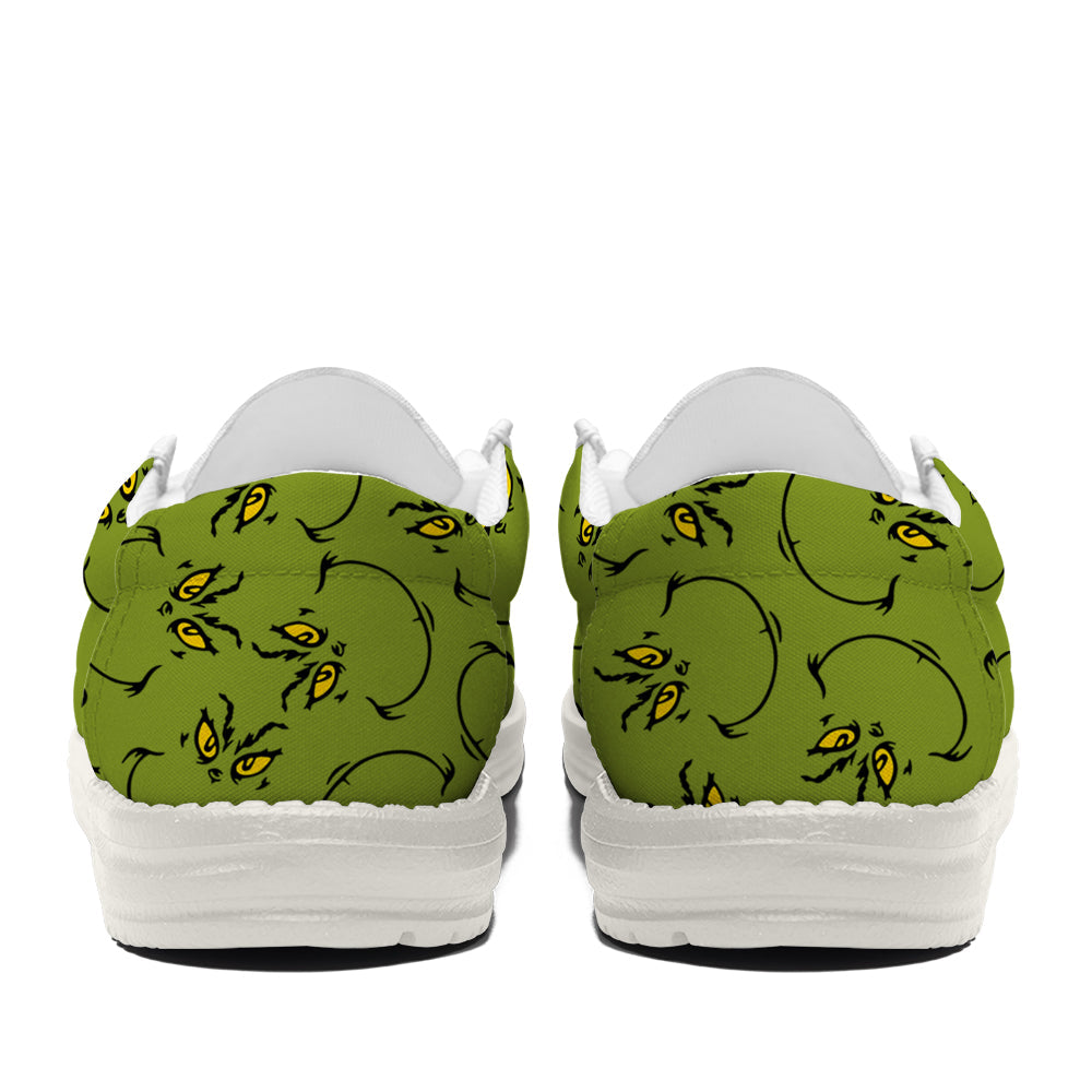 Grinch Pattern Canvas Loafer Shoes-gearwanta.com