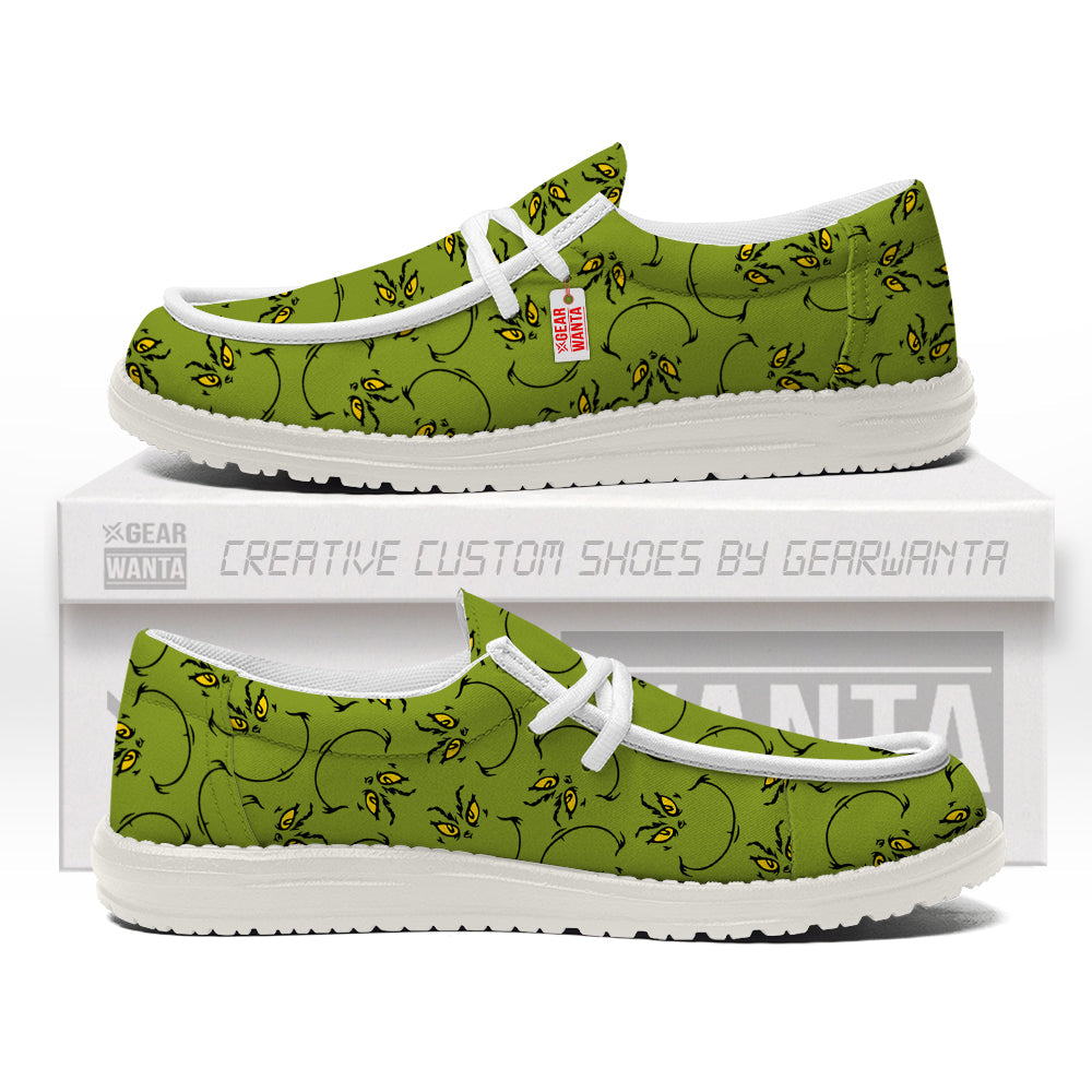 Grinch Pattern Canvas Loafer Shoes-gearwanta.com