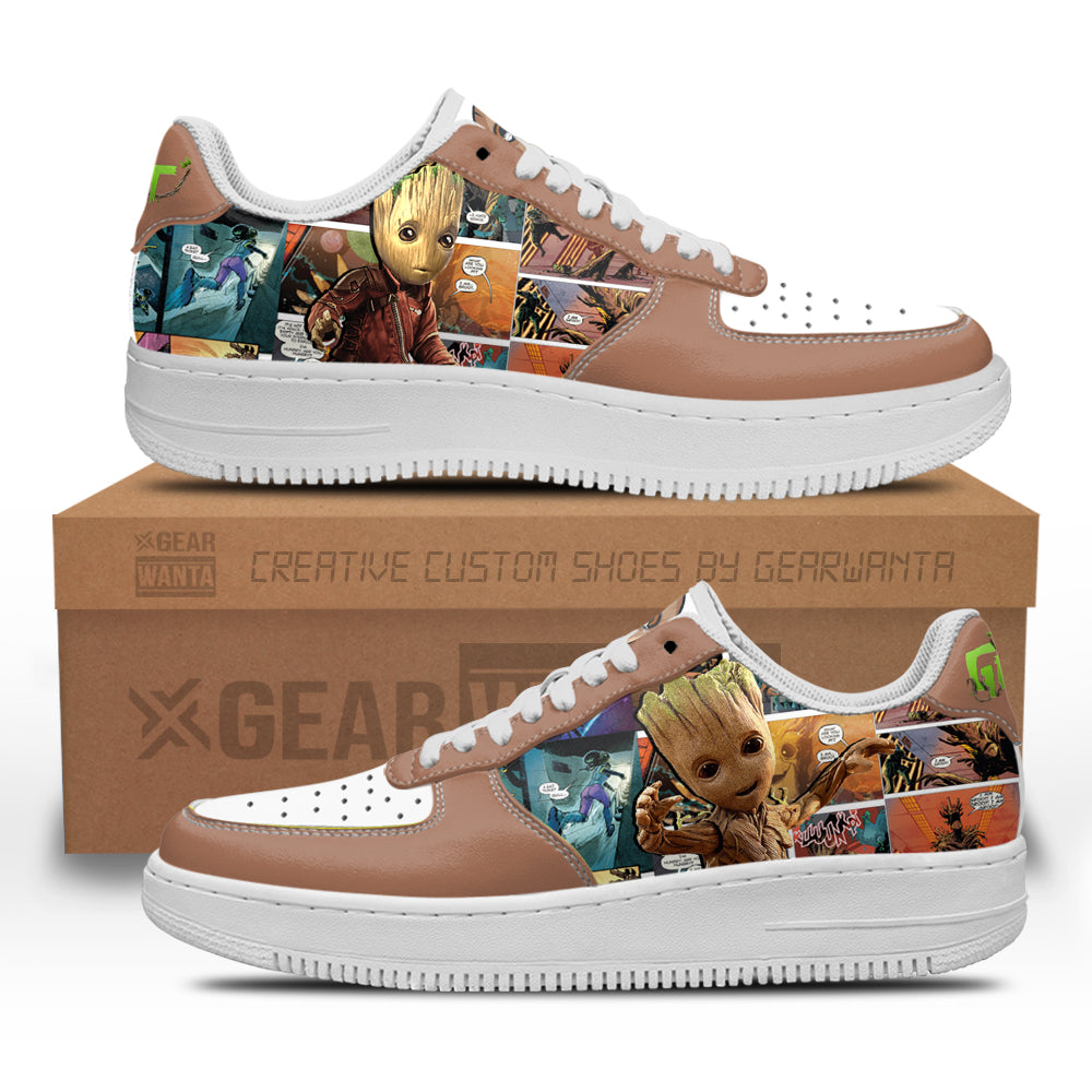 Groot Air Sneakers Custom Superhero Comic Shoes-Gear Wanta