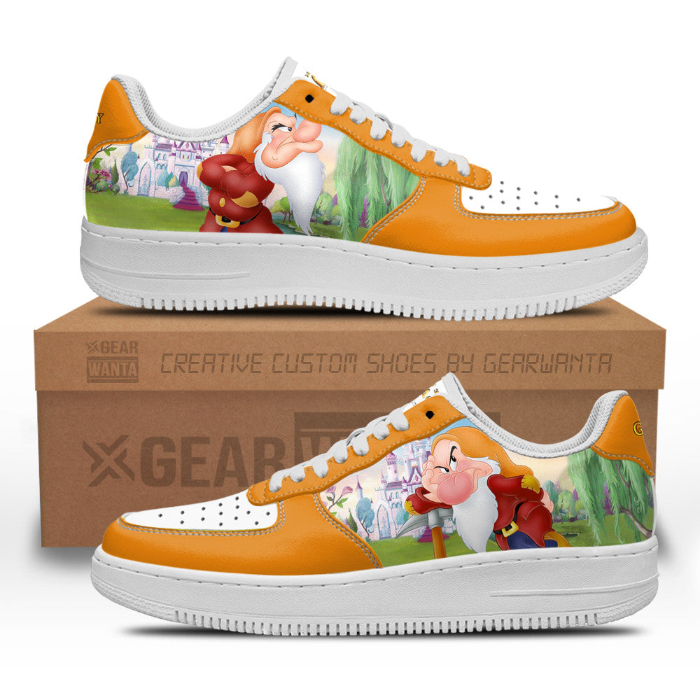Grumpy Snow White and 7 Dwarfs Custom Air Sneakers QD12-Gear Wanta