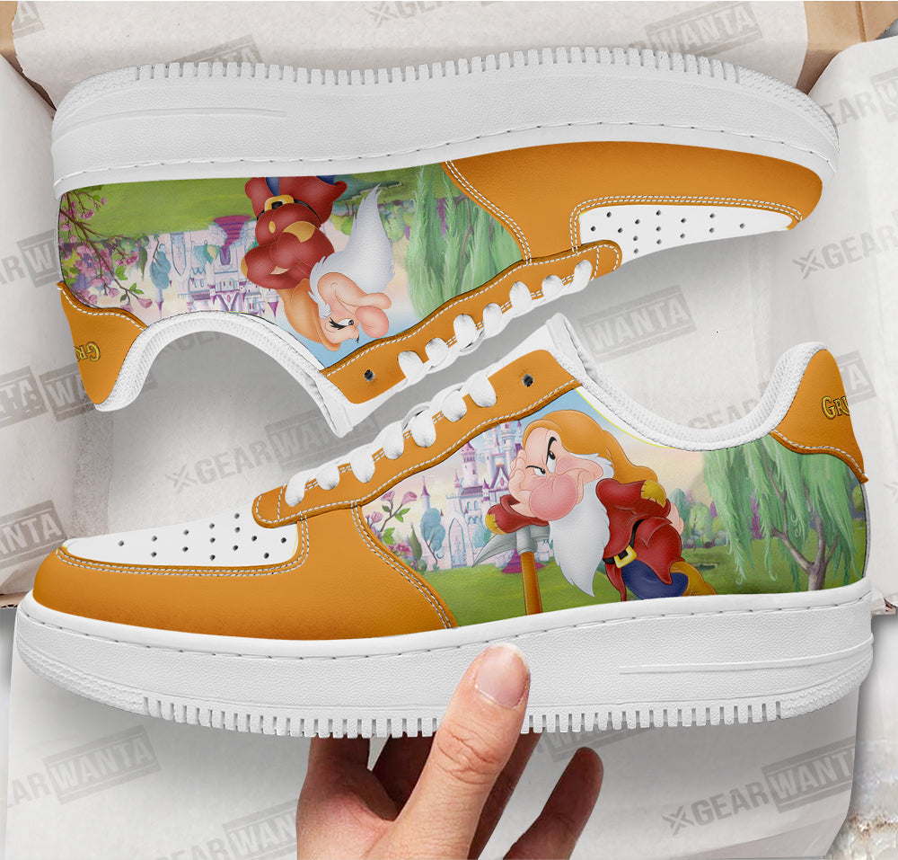 Grumpy Snow White and 7 Dwarfs Custom Air Sneakers QD12-Gear Wanta