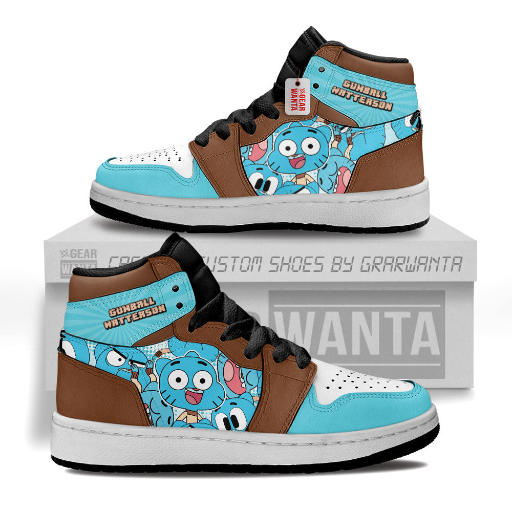 Gumball Watterson Kid J1s Sneakers Cartoon Collection - Gearwanta.com