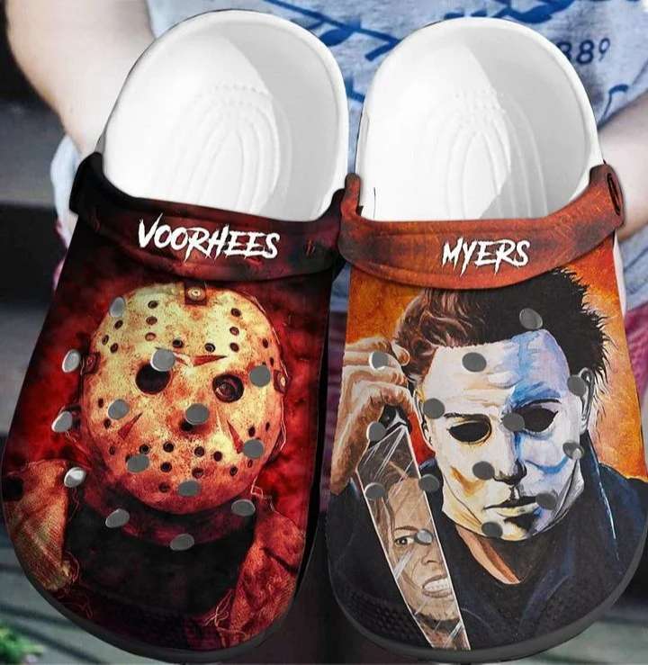 Halloween Jason Voorhees and Michael Myers Horror Movie Characters Clogs-gearwanta.com