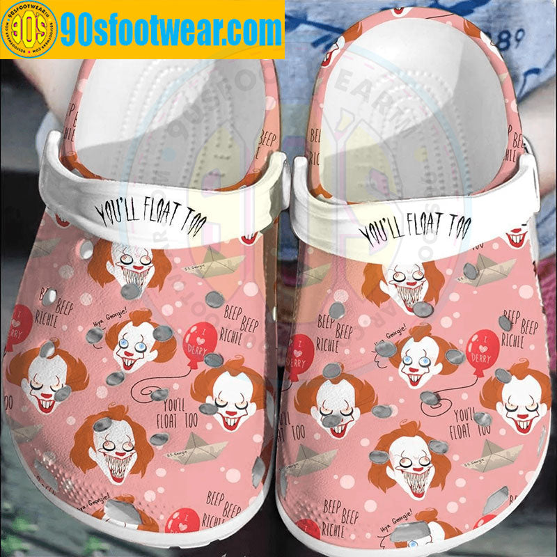 Halloween Movie Pennywise You'll Float Too Classic Clogs-gearwanta.com