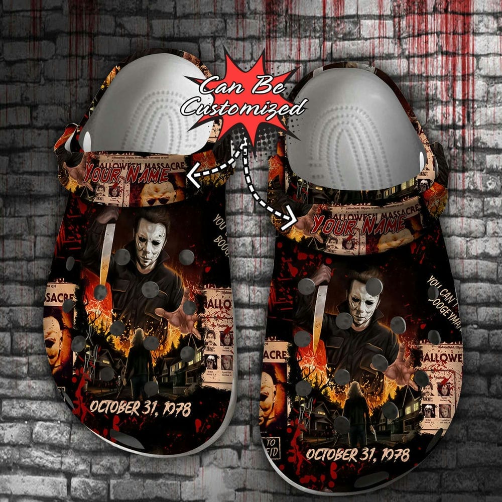 Halloween Personalized Halloween Horror Movie Michael Myers Clogs Shoes-gearwanta.com