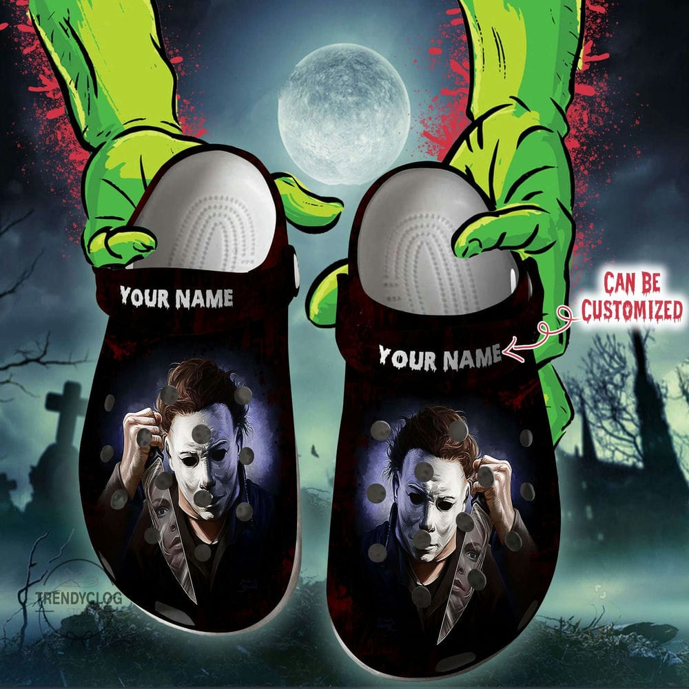 Halloween Personalized Michael Myers Face Clogs Shoes-gearwanta.com