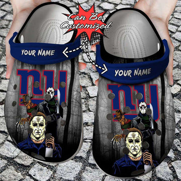 Halloween Personalized New York Giants Horror Movie Clogs Shoes-gearwanta.com