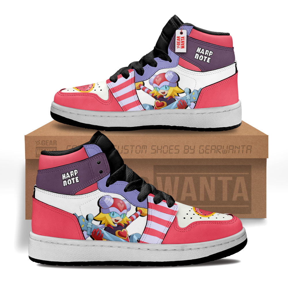 Harp Note Mega Man Kid Sneakers Custom For Kids-Gear Wanta