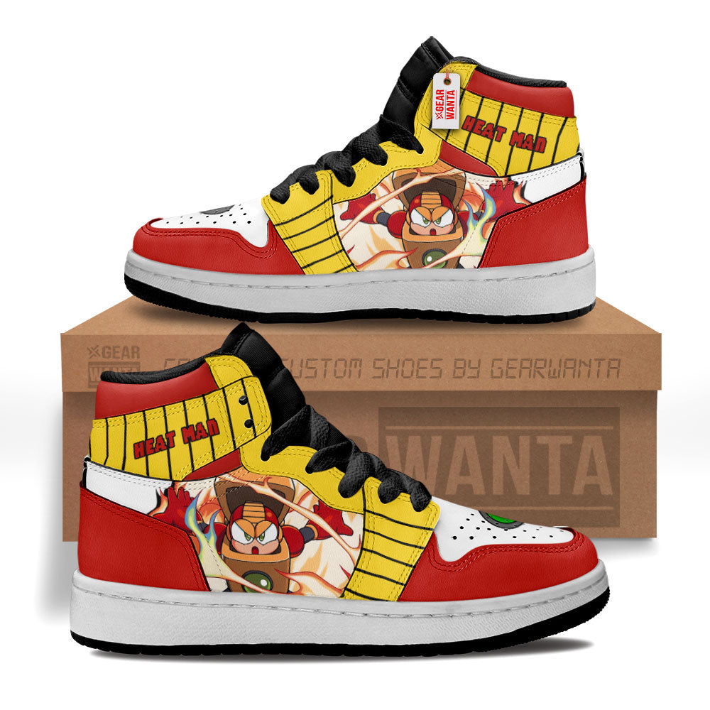 Heat Man Mega Man Kid Sneakers Custom For Kids-Gear Wanta