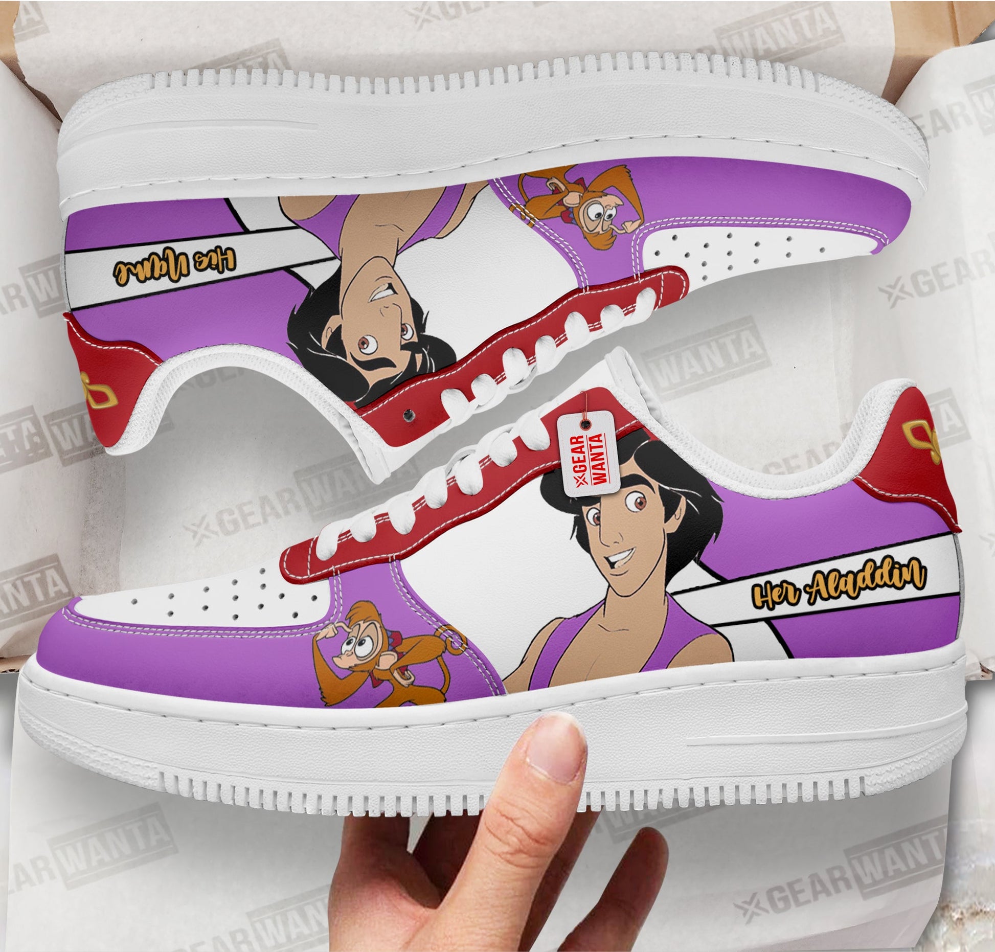 Her Aladdin Air Sneakers His and Her Personalized Collection Perfectivy