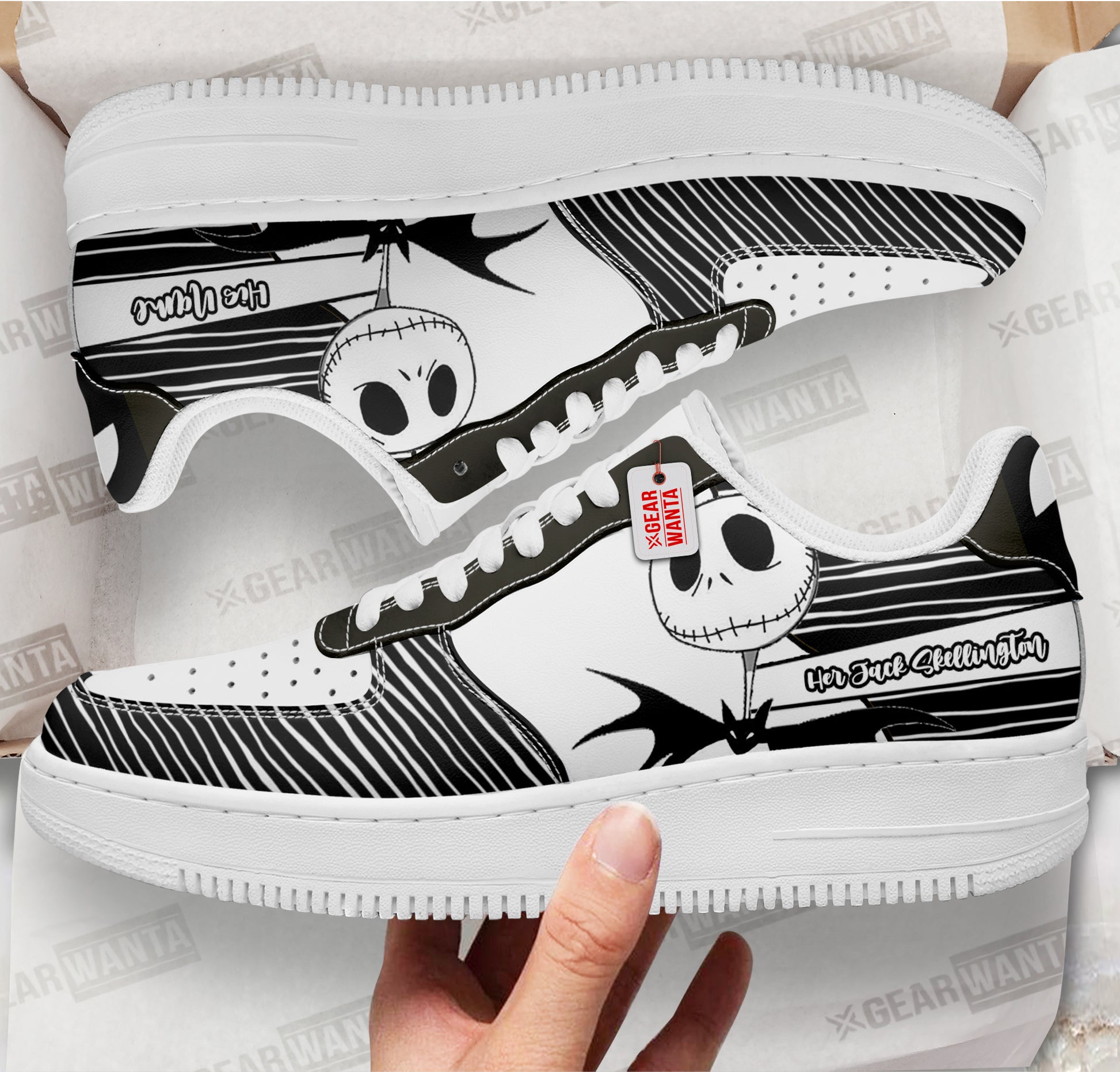 Her Jack Skellington Air Sneakers His and Her Personalized Collection Perfectivy