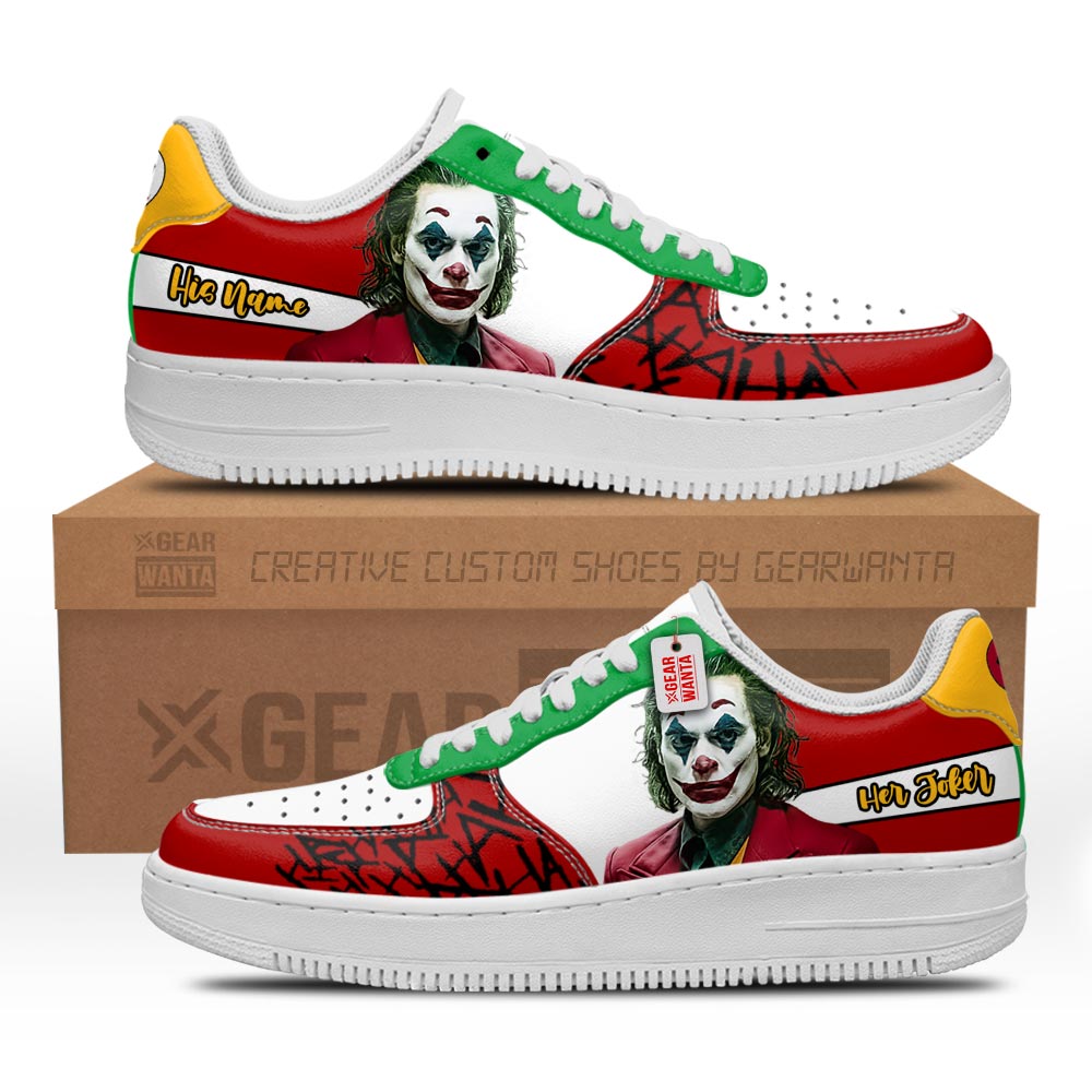 Her Joker Air Sneakers His and Her Personalized Collection Perfectivy