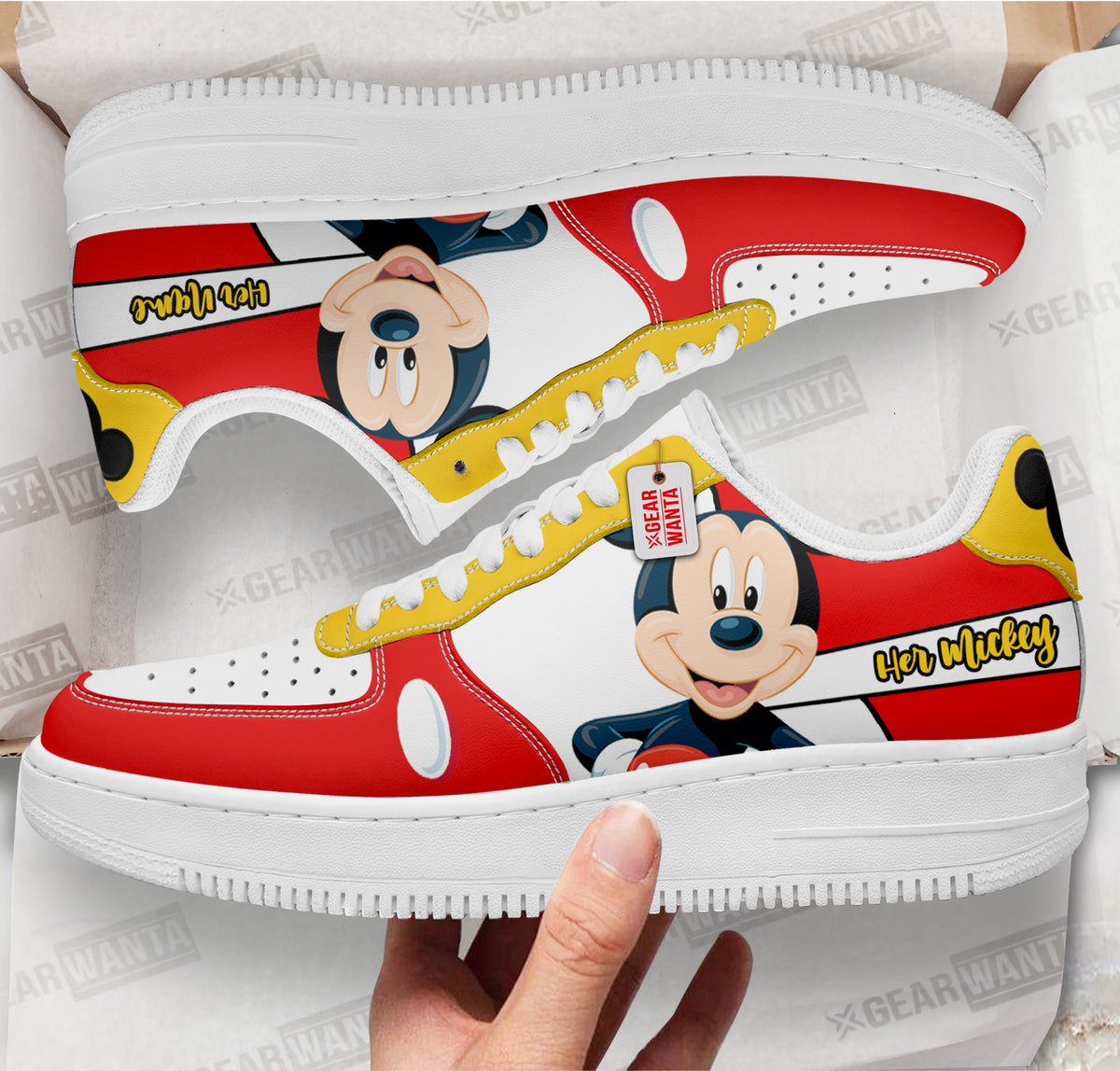 Her Mickey Air Sneakers His and Her Personalized Collection Perfectivy