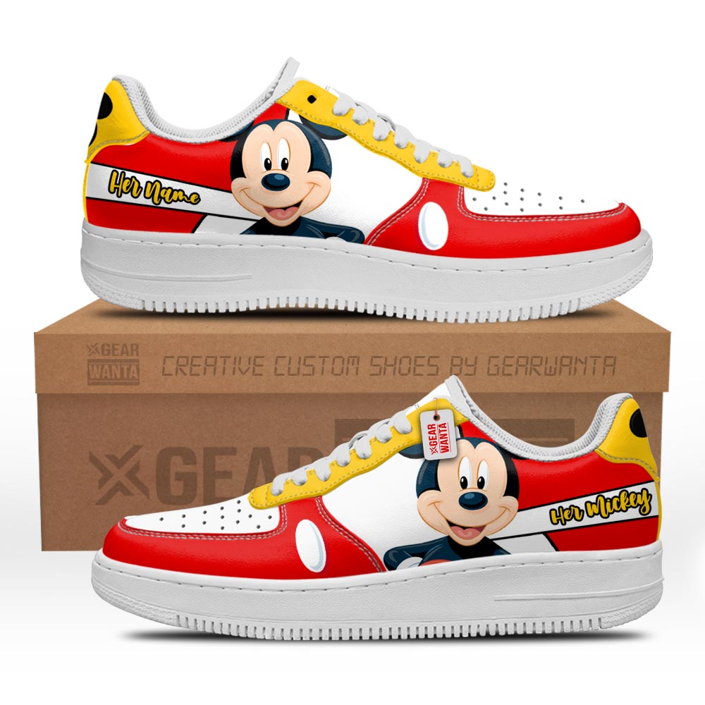 Her Mickey Air Sneakers His and Her Personalized Collection Perfectivy