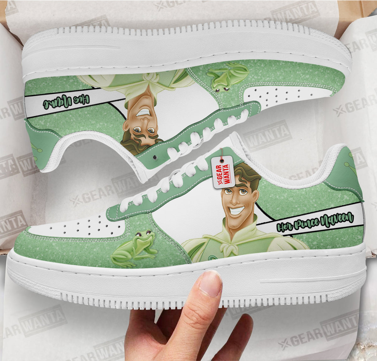 Her Prince Naveen Air Sneakers His and Her Personalized Collection Perfectivy