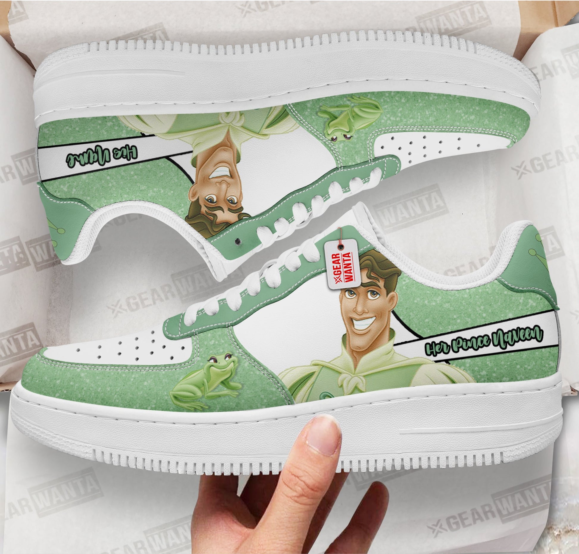 Her Prince Naveen Air Sneakers His and Her Personalized Collection Perfectivy
