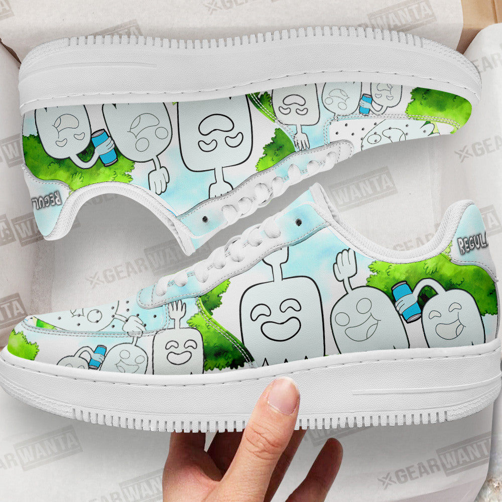 Hi Five Ghost Air Sneakers Custom Regular Show Shoes-Gear Wanta