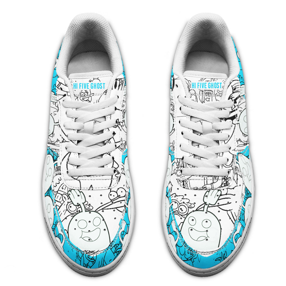 Hi Five Ghost Regular Show Air Sneakers Custom Cartoon Shoes-Gear Wanta