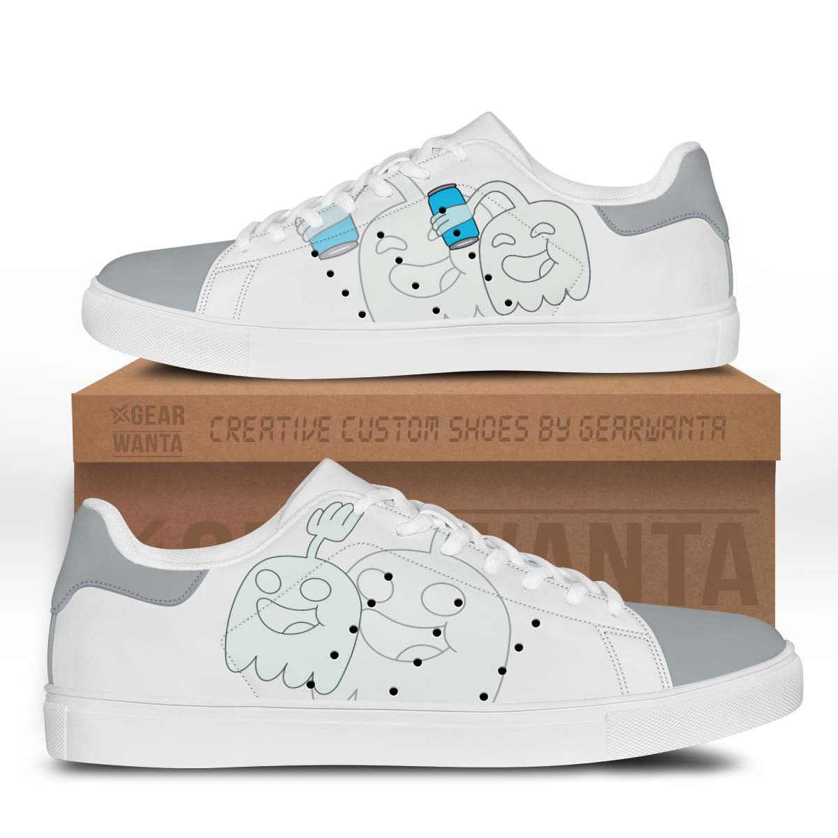 Hi Five Ghost Stan Shoes Custom Regular Show Cartoon Shoes-Gear Wanta