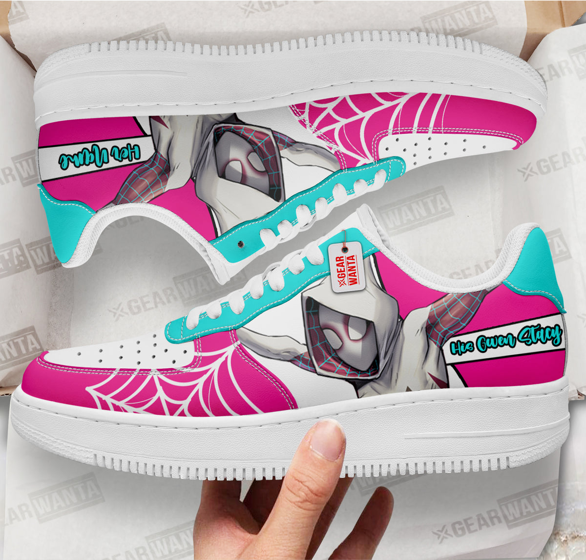 His Gwen Stacy Air Sneakers His and Her Personalized Collection Perfectivy