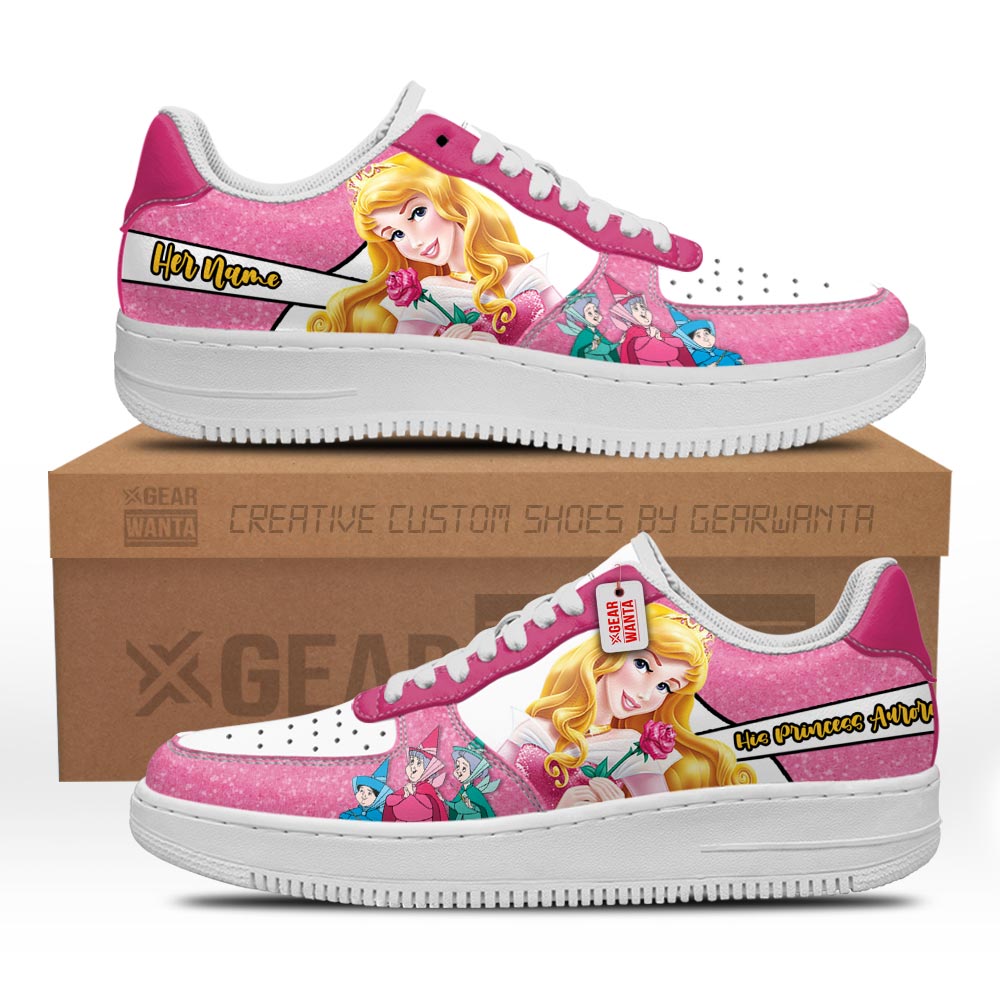 His Princess Aurora Air Sneakers His and Her Personalized Collection Perfectivy