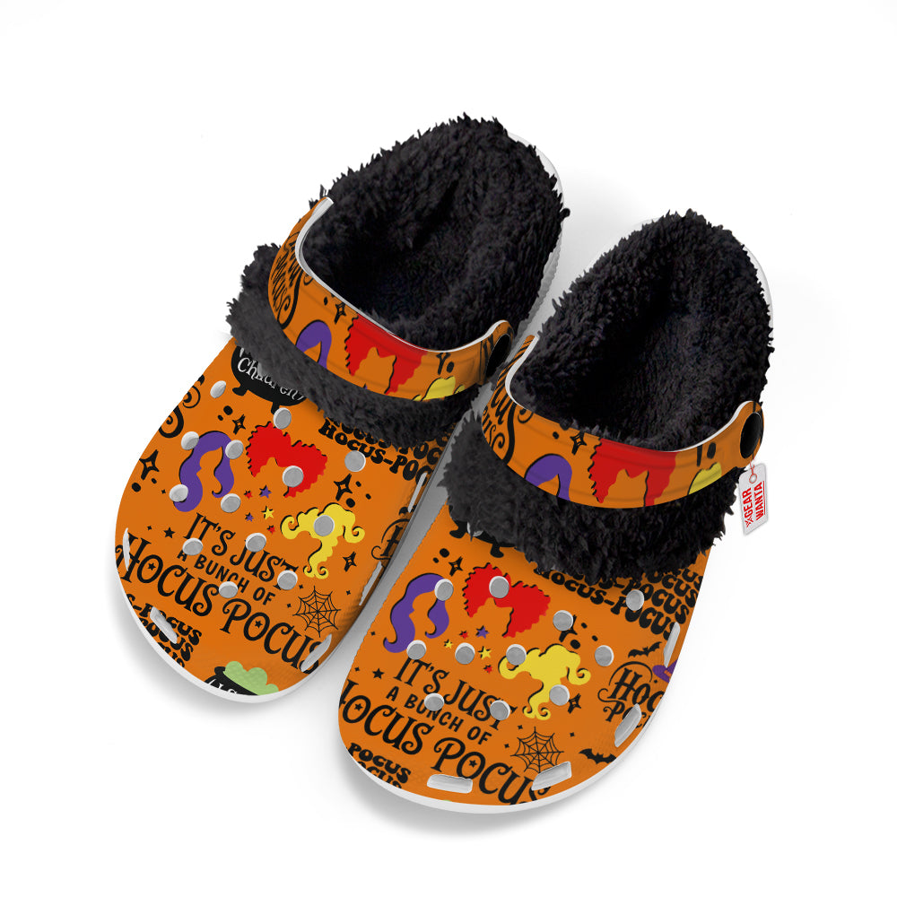 Hocus Pocus Fleece Clogs Shoes Halloween-Gearwanta.com