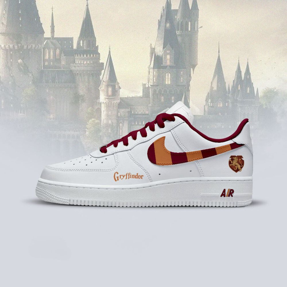 Hogwart White Grinfindor AF1 Shoes- Gearwanta.com