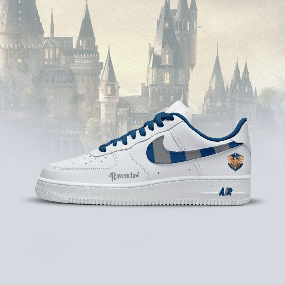 Hogwart White Ravenclaw AF1 Shoes- Gearwanta.com