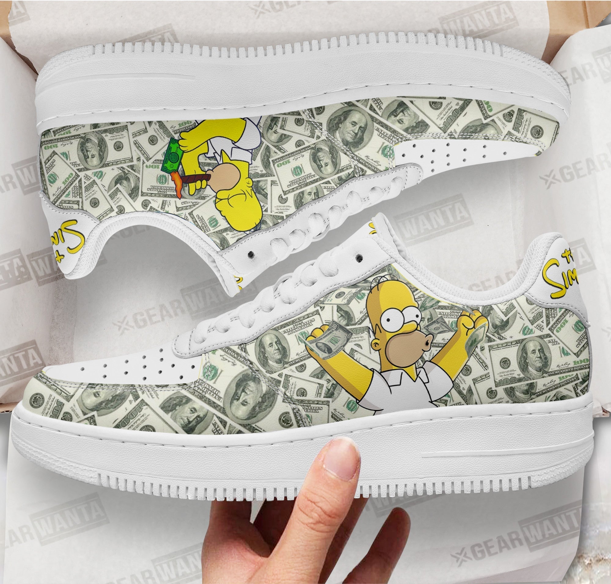 Homer Simpson Air Sneakers Custom Simpson Cartoon Shoes-Gear Wanta