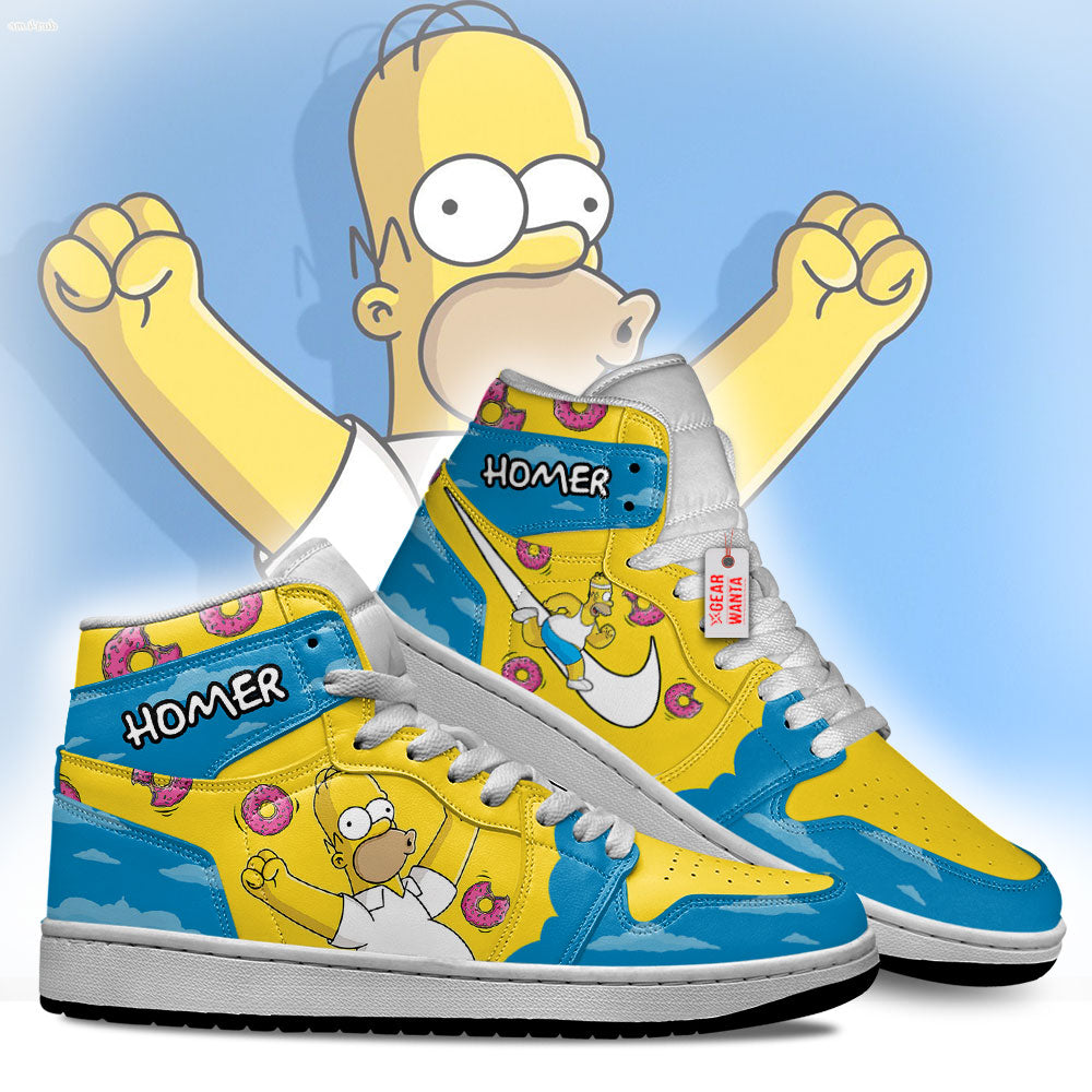 Homer Simpson J1 Shoes Custom The Simpson For Fans TT26-Gear Wanta