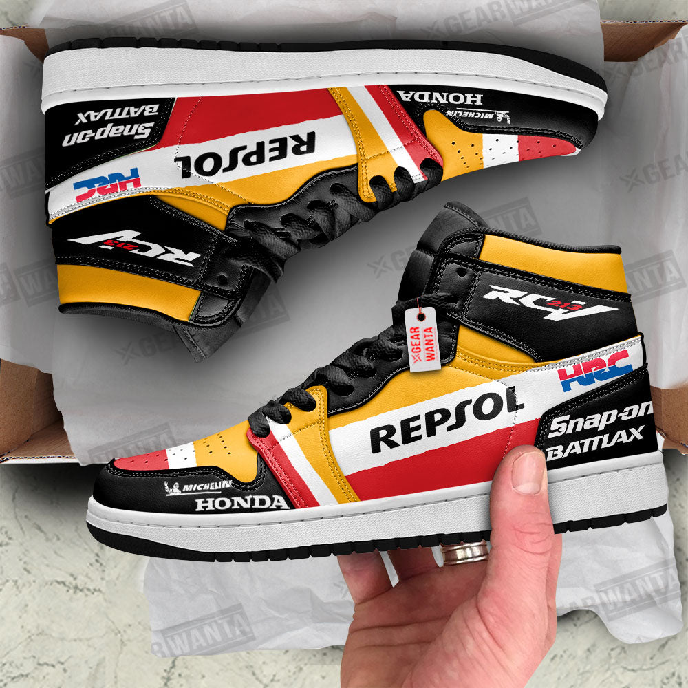 Honda RC213V Moto Custom J1 Shoes Custom Sneakers For Fans TT07-Gear Wanta