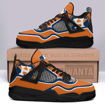 Houston Astros Aj4 Sneakers Custom Shoes-Gear Wanta